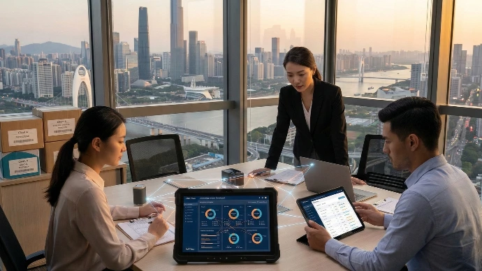 Managed China operations team providing fractional supply chain support through a centralized digital dashboard.